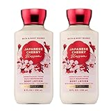 Bath & Body Works Japanese Cherry Blossom Signature Collection Body Lotion 8 fl oz (236 ml) - New Formula (2 Pack)