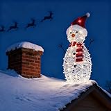Placement simple et adaptabilité : positionnez facilement ce bonhomme de neige de Noël à l'endroit souhaité. Que ce soit dans les jardins, sur les porches ou sur les pelouses, ces arrangements extérieurs en forme de bonhomme de neige améliorent tout espace extérieur avec un minimum d'effort nécessaire.