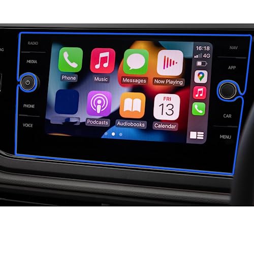 Film de protection navigation GPS 8 pouces en verre trempé pour l'écran de Volkswagen Taigo