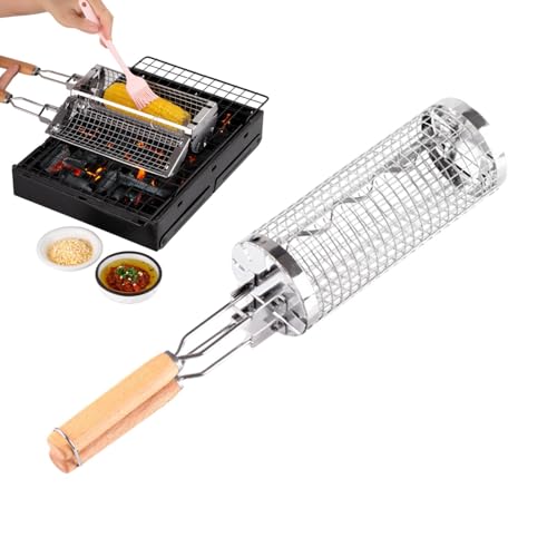 Tube net rond en acier inoxydable pour barbecue – Tube de cuisson durable pour fumer | Tuyau de cuisson réutilisable et résistant à la chaleur, parfait pour griller et fumer de la viande et de la mer