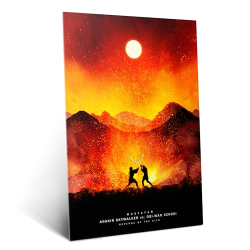 Displate Officiel Star Wars Poster Métallique Fixation Magnétique Licence Officielle Image Affiche de Haute Qualité Duels of Fate - Mustafar hauteur 45 cm...