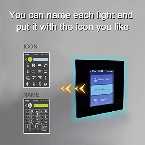 LANBON LCD Smart Light Switch(Apple HomeKit Version),4 in 1,by Wifi,Supports Alexa&Google Home&Siri,Neutral Wire Required,No Hub (HK.EU-Black)