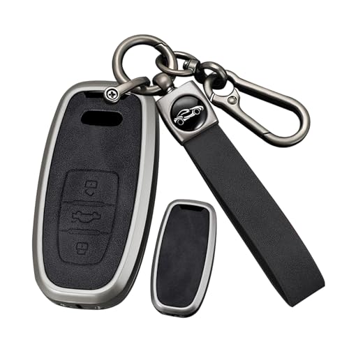 Étui de clé Audi en cuir véritable et alliage métallique de prestige pour télécommande A4 et A6