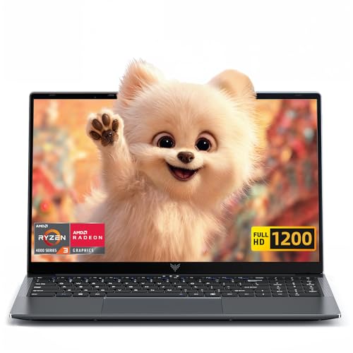2026 16 Inch FHD Laptop Ryzen 4300U Quad-Core (Processor Up to 3.7GHz) - 16GB DDR4 RAM 512GB M.2 SSD, Support Dual-Band WiFi, HDMI, USB 3.2,BT 5.2, 1200 16:10 HD Display, 5000mAh Long-Batter