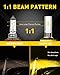 AUXITO H11/H8/H16 LED Fog Light Bulbs or DRL, 6000 Lumens 3000K Amber Yellow Light, 300% Brightness, CSP LED Chips Fog Lamps Replacement for Cars, Play and Plug (Pack of 2)