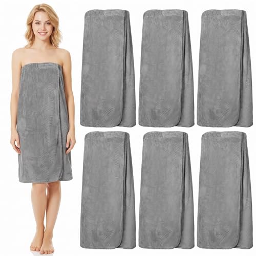 Image of Tigeen 6 Pack Women Waffle Bath Wrap Towel Dress