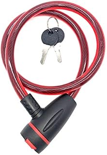 TIJAR Bike Lock Cable, Quality Twisted Steel Cable Covered with Water and Scratch Proof Silicone Coated, Ideal for Bikes, Electric Bike, Skateboards, Strollers and Outdoor Equipment (Black)