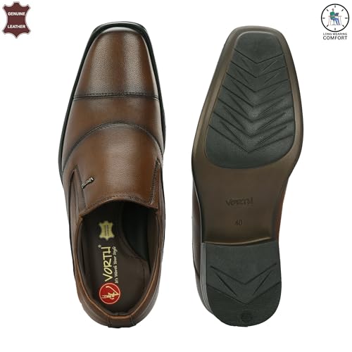 Image of Genuine Leather Formal Shoes for Men Slip-On | Comfortable Office Wear Business Shoes for Men | Premium Wedding Party Corporate Formal Footwear