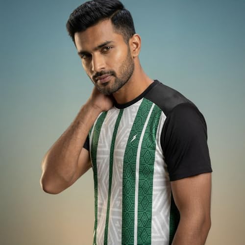 Image of YOURJERSEY Custom Sports Jersey for Men Personalised Cricket /Football /Badminton T-Shirt Customise Name, Dry-Fit Fabric Sizes 2Y-4XL Custom T-Shirt