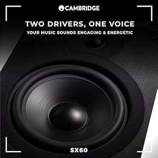 Cambridge Audio SX60 - Coppia di altoparlanti passivi cablati per impianto HiFi o Home Cinema, ottimizzati per una risposta in frequenza fluida e uniforme, colore: Nero opaco