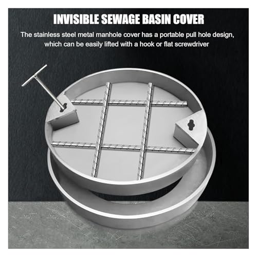 Plaque d'égout invisible 500 mm pour supprimer les regards d'eaux usées visibles - 3