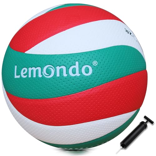 Ballon de volleyball de plage lemondo tricolore pour s'amuser en famille au jardin