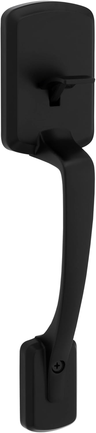 Kwikset 898HYH-514 Henley Handle Only; No Deadbolt with RCAL Latch and RCS Strike Matte Black Finish