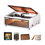 Creality Falcon A1 10W Laser Engraver, High-Power 80,000mW Output, Fully Enclosed Build | Speeds Up to 600mm/s, HD Camera with Auto Material Detection, Pre-Built, Engraves Wood & Metal, White