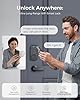 LNDU Keyless Entry Door Lock, WiFi Smart Keypad Deadbolt with Handle Set, Supports Fingerprint, Amazon Alexa, Google Assistant, App Control, Auto-Lock, One-Time Code, Anti-Peeking Password