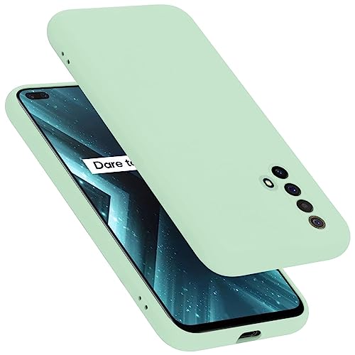 Cadorabo funda de silicona compatible con Realme X3 / X3 SuperZoom / X50 5G, Funda Protectora de Cuerpo Completo para X3 / X3 SuperZoom / X50 5G- resistente a arañazos fundade TPU - LIQUID VERDE CLARO