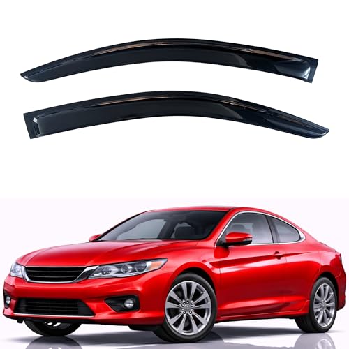 Image of KPY Rain Guards Fit for 2013-2017 Honda Accord Coupe, Out-Channel Window Visors Vent Wind Deflectors 2PC, Car Accessories for 13-17 Accord (Coupe Only)