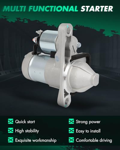 Image of SCITOO Starter Motor 17982 17449 for Chevrolet City for Express 15-18 L4 2.0L for Nissan for Cube for Juke for NV200 for Sentra for Versa for Livina for Qashqai 12V 1.0kW CW 10-Tooth PMGR