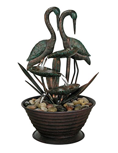 Foreside Home & Garden Crane Indoor Water Fountain with Pump