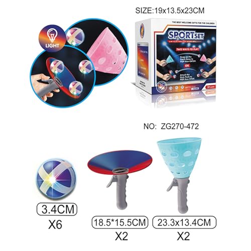 Juego de pelota para lanzar y atrapar luminosa para deporte infantil al aire libre 6