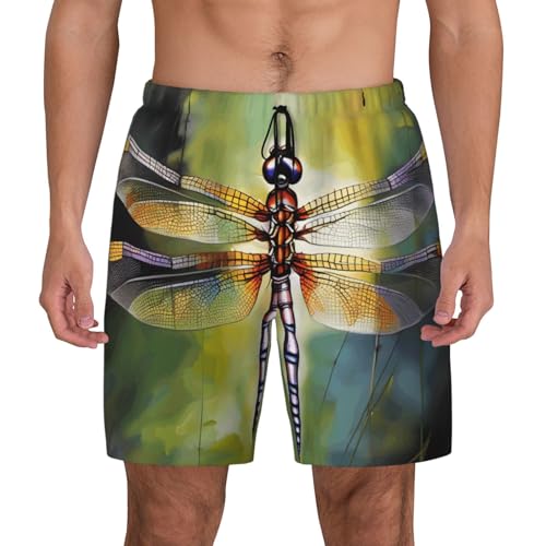 Short de bain léger pour homme maillot de plage libellule