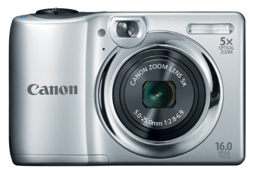Image of Canon PowerShot A810 16MP Point-and-Shoot Digital Camera (Silver) with Memory Card, Camera Case