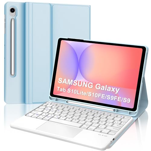 Clavier Samsung Tab S9 FE Coque AZERTY Protège l'Ecran et Transporte le Stylet Sans Perte