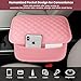DSCARCovers Upgraded Car Center Console Cover Pink,Microfiber Leather Car Armrest Cover Cushion with 2 Storage Bags,Universal Car Armrest Storage Box Car Interior Accessories for Most Vehicles (Pink)