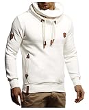 Leif Nelson Men's Oversize Turtleneck Pullover | Modern Stylish Longsleeve Sweater Sweatshirt with P