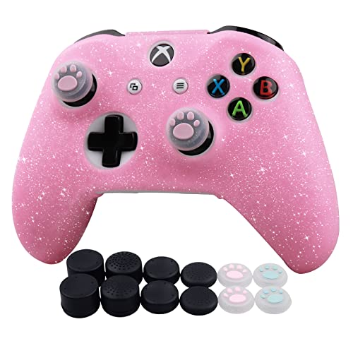 RALAN Glitter Controller Skin for Xbox One, Anti-Slip Silicone Controller Cover Protector Compatible...