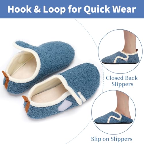 Image of Ibeauti Women Mens House Slippers Lightweight Comfy Barefoot Slipper Socks Rubber Sole House Shoes for Indoor /Outdoor Bedroom Travel