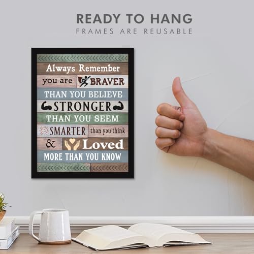 Image of Chaka Chaundh - Always remember you are braver than you believe stronger than you seem smarter than you think & loved more than you know.Suitable Inspirational Motivational Quotes for OFFICE & STUDENT- Father's & Mother's day gift Unique Birthday gift for Girlfriend Boyfriend son daughter Bro Sister gift - (14 X 11 inches)