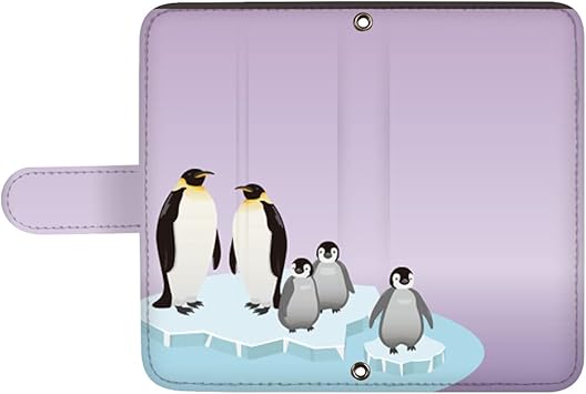 Amazon Co Jp スマq A001xm Redmi Note 9t ケース ミラー 付き ギフト スマホケース Xiaomi おしゃれ かわいい ペンギンの親子 イラスト レッドミー ノート ナインティー シャオミ 手帳型ケース ストラップホール スタンド機能 お洒落 可愛い Softbank B パープル