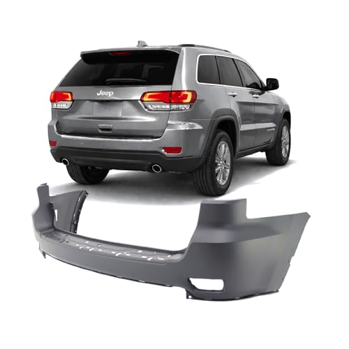 Image of FitParts Compatible with Jeep Grand Cherokee 2011-2020 Rear Bumper Cover | Primed, Ready to Paint, OEM 1VQ65TZZAA, CH1100952