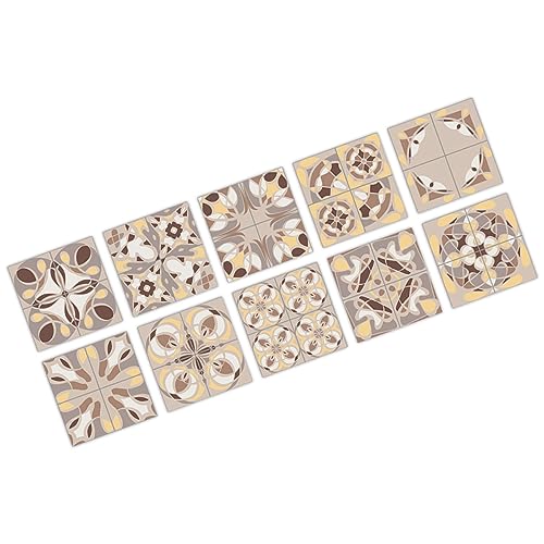 DECHOUS 10 Pezzi Adesivo Da Parete Pavimento Del Pad Rimovibile Stantuffo Goffrato Pavimento Decorazione in Malta Caramelle Gommose Decorazione a Petali Cursori Pvc