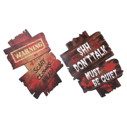 Image of COOPHYA 2pcs Halloween Outdoor Guide Sign Yard Decoration Made of Lightweight Foam with Festive Atmosphere Design and Delicate Workmanship, Easy to Use Halloween Lawn Billboard for Indoor