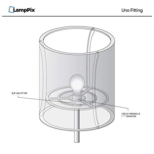 Lamppix 10.00 Inch Table Lamp Shade - Waves Aqua Canvas Desk Lampshade (Uno Fitting) #TOP2