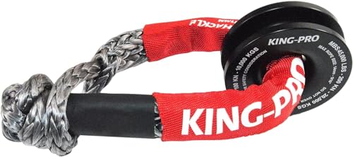 Image of KING-PRO Recovery Ring 7 /16 inchx20 inch 2PCS Soft Shackle 35,000lbs Breaking Strength with Snatch Ring 45,000lbs for Full-Size Truck Large SUVs Offroad Vehicels (2 Shackle and a Ring)