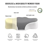 Bespilow Travel Pillow for Sleeping,Cervical Neck Support Pillow for Neck Pain Relief,Lightweight Ergonomic Memory Foam Camping Pillow,Portable Contour Pillows w/Travel Storage Bag,Cooling Cover - Image 4