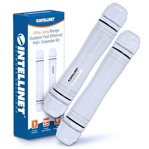 Prolonger signal PoE à 1000m en extérieur grâce au kit injecteur Ethernet Intellinet 561952