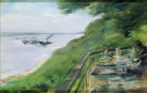 Cuadro de lienzo impresionista Max Liebermann textura óleo terraza Jacobs 60x90