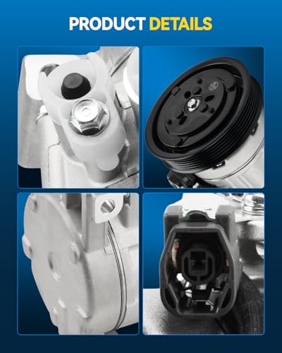 Image of PHILTOP 98122 AC Compressor Compatible with Mazda 3 2010-2013 2.5L, 3 2010-2013 2.3T, Mazda 5 2012-2015, Air Conditioning Compressor with Clutch
