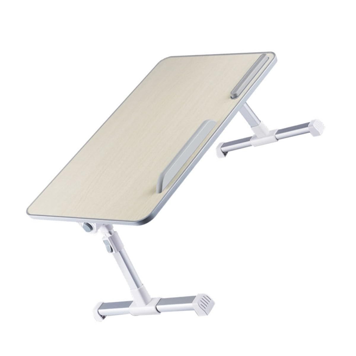 COHEALI Bureau Pliable en Bois Beige, Table d'Écriture Réglable Maison, Pratique pour Étudiants, Simple et Fonctionnel