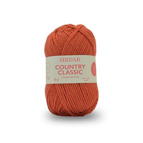 Sirdar – Pelote de laine Country Classic DK, orange brûlé (853), 50 g