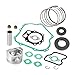 Piston Ring Gasket Seal Top End Rebuild Kit for Club Car Golf Cart DS Precedent FE350 1996-2006 1017449-01