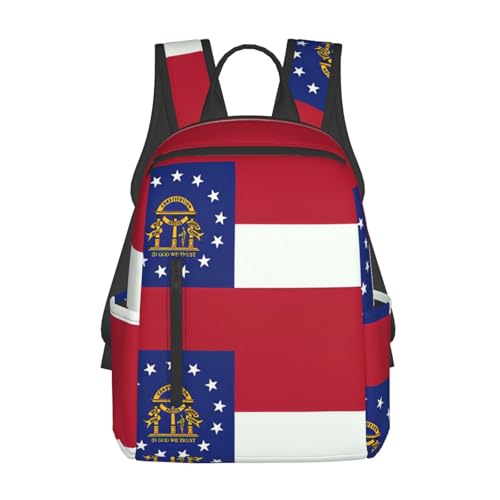 Sac à dos léger de voyage noir et blanc imprimé drapeau Géorgie taille unique