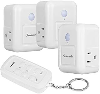 DEWENWILS Remote Control Outlet with 2 Side Outlets, No Interference Remote Outlet Switch