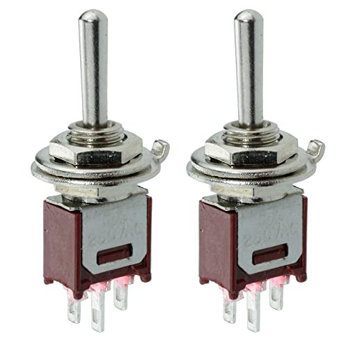 Subminiature On-Off-On Toggle Switch 1.5A (Pack of 2)