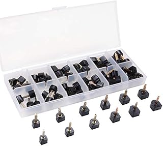 eMingo 24 Pairs High Heel Tips Shoes Replacement Tap Caps,6 Size,8,/9/10/11/12/12.5mm,U-Shape, Black 