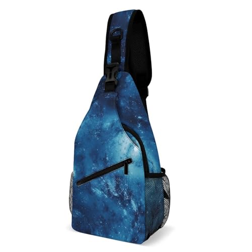 Sac à dos à bandoulière univers bleu galaxie 38x20cm mixte